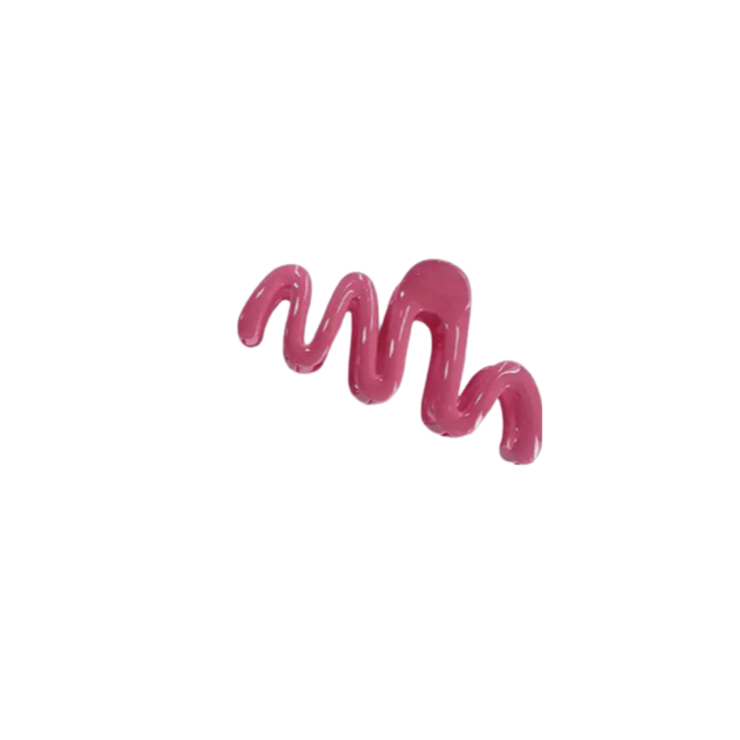 Wavy Claw Clip (Pink)