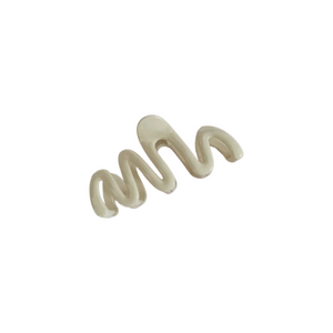 Wavy Claw Clip (White)