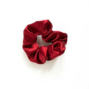 Wine Satin Scrunchie